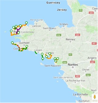 Brittany Bike Map
