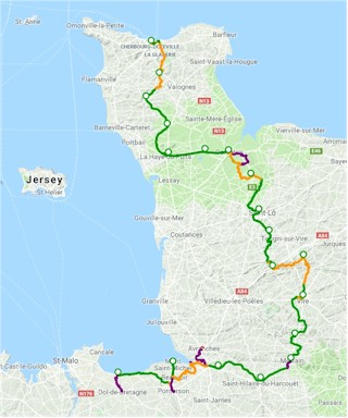 Normandy Bike Map